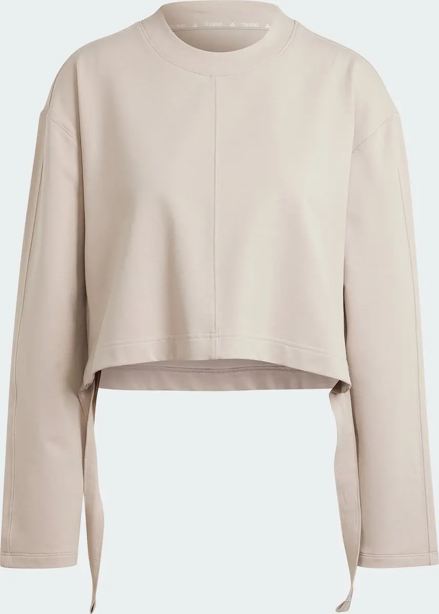 adidas Performance Yoga Cover-Up Dames Sweatshirt - Beige - L - afbeelding 6 van 6