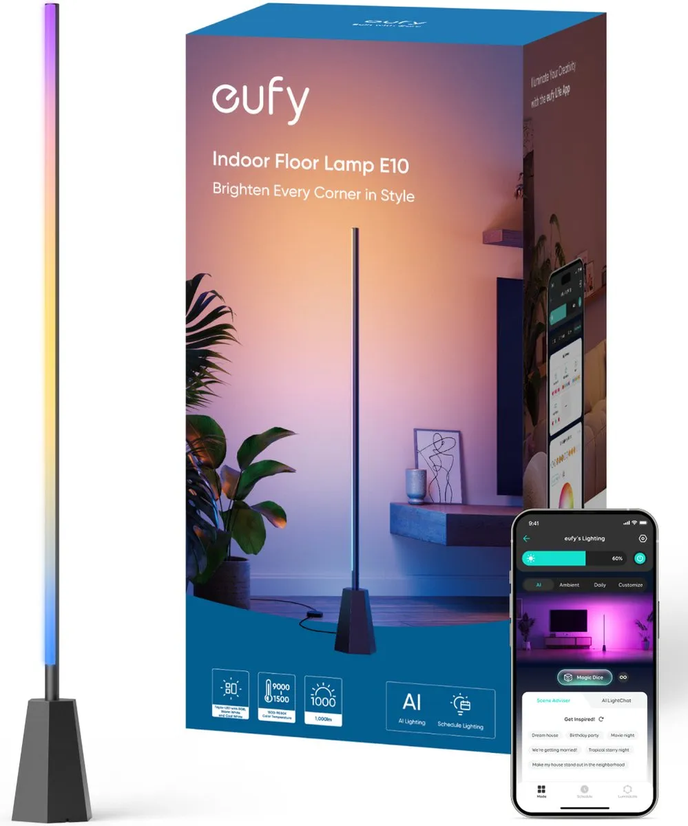 Eufy Binnenverlichting Vloerlamp E10 Slimme RGBWW LED