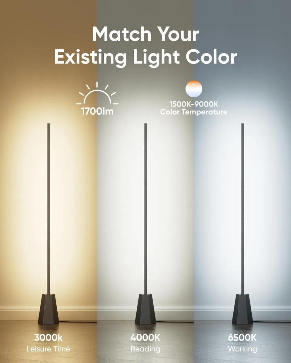 Eufy Binnenverlichting Vloerlamp E10 Slimme RGBWW LED - 1.700 Lumen - Helder