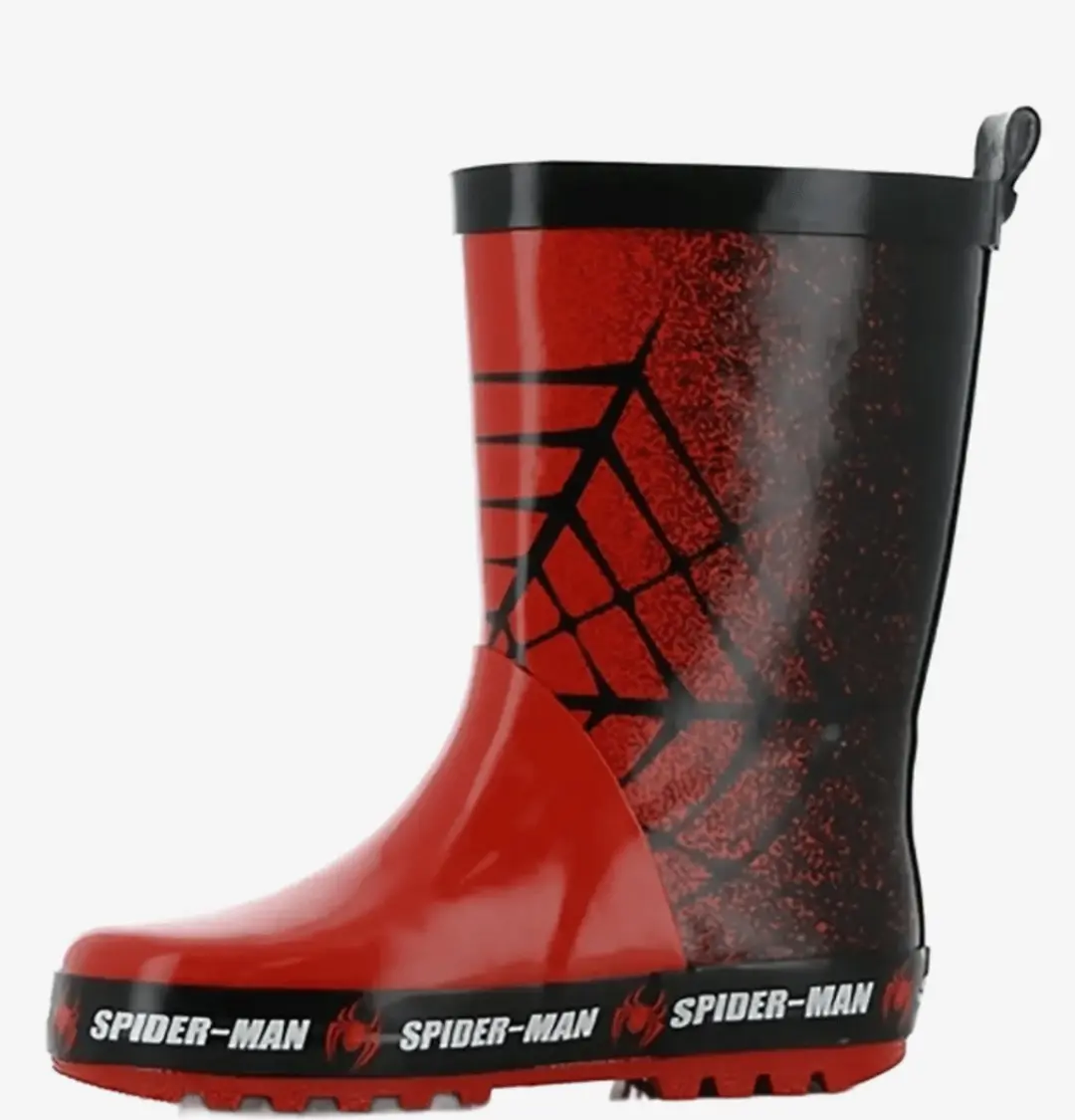 Rubberlaars Spiderman Zwart/rood
