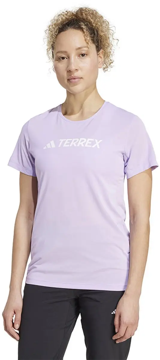 Adidas Terrex Multi Climacool Logo Tech T-shirt Met Korte Mouwen Paars M Vrouw
