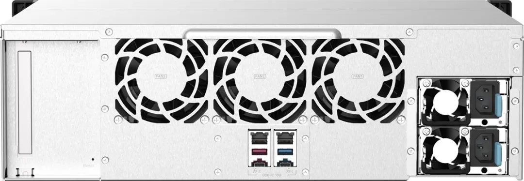 QNAP TS-1673AU-RP-16G NAS - 16Bays - AMD Ryzen V1500B - Zwart/Grijs