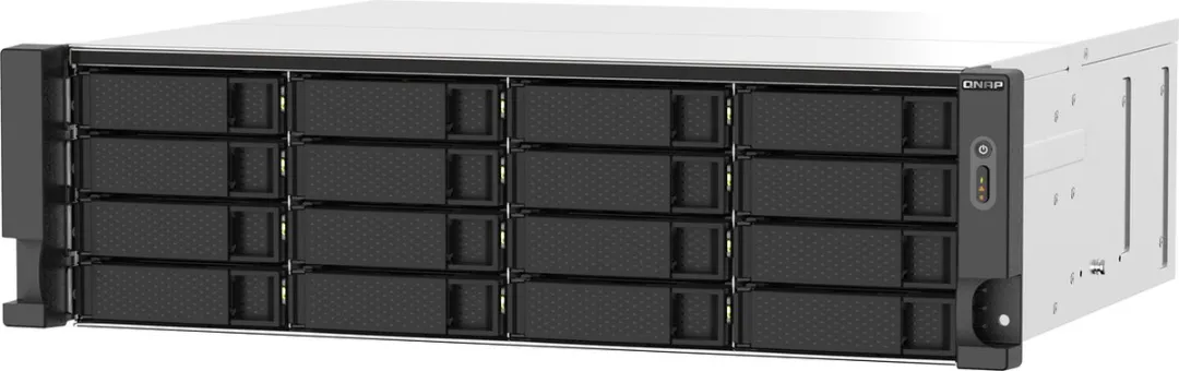 QNAP TS-1673AU-RP-16G NAS - 16Bays - AMD Ryzen V1500B - Zwart/Grijs