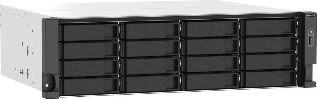 QNAP TS-1673AU-RP-16G NAS - 16Bays - AMD Ryzen V1500B - Zwart/Grijs