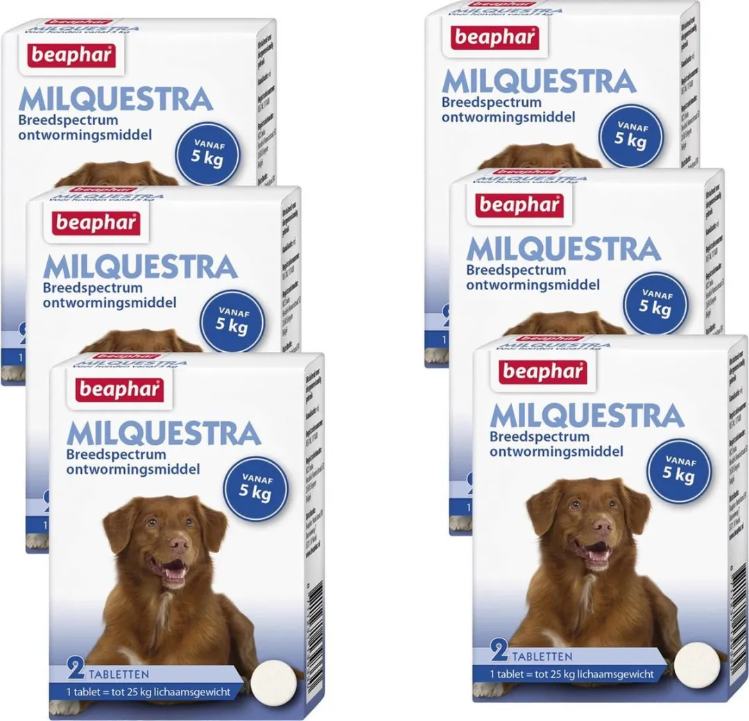 Beaphar Milquestra Hond Anti-wormen 12 Stuks