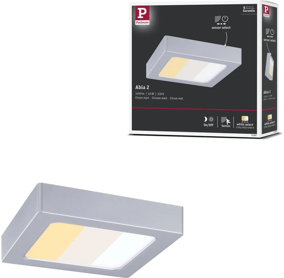 Paulmann LED-paneel Abia 2 White Select Schemergestuurd 9,5W 1100lm