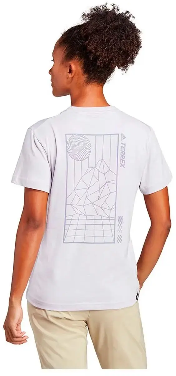 adidas Terrex Mountain Fun Dames T-shirt - Silver Dawn - M - afbeelding 3 van 6