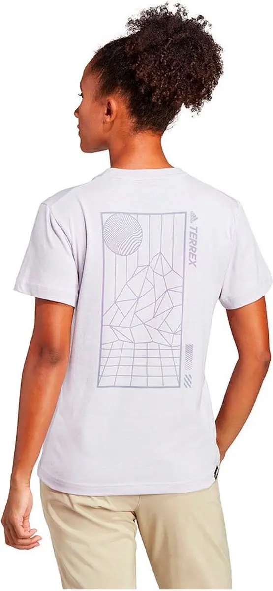 adidas Terrex Mountain Fun Dames T-shirt - Silver Dawn - M - afbeelding 2 van 6