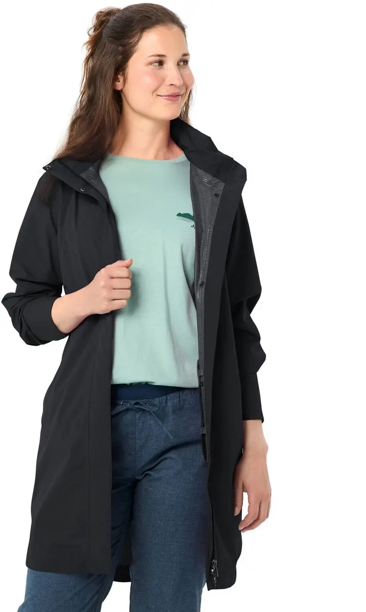Vaude Mineo Dames Mackintosh - Zwart - 42 - afbeelding 4 van 6