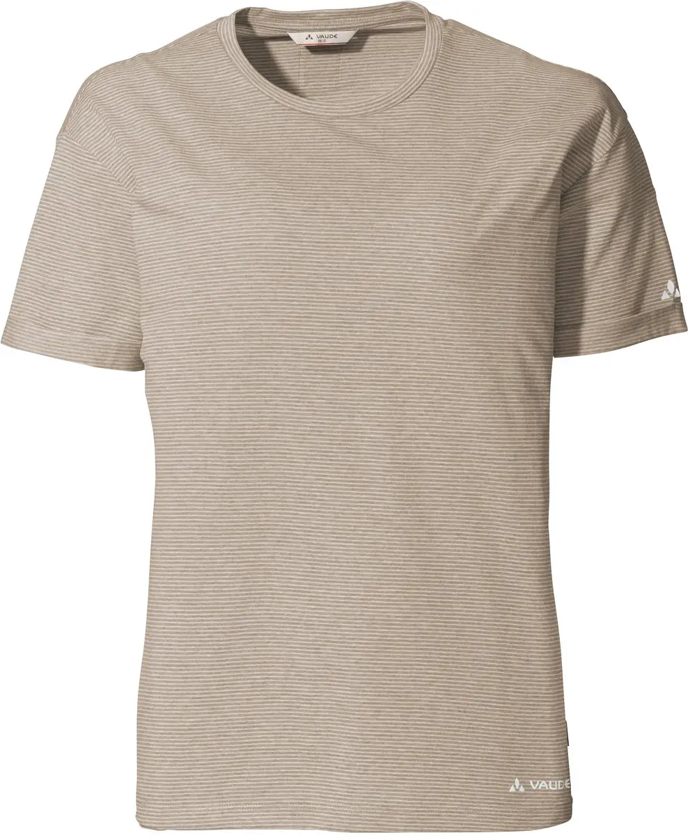 Vaude Mineo Striped T-shirt Met Korte Mouwen Beige 42 Vrouw