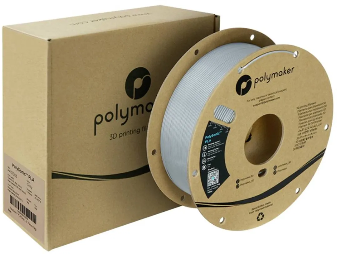 Polymaker PA12003 Filament PLA kunststof Highspeed filament 1.75 mm 1000 g Grijs PolySonic™ 1 stuk(s)