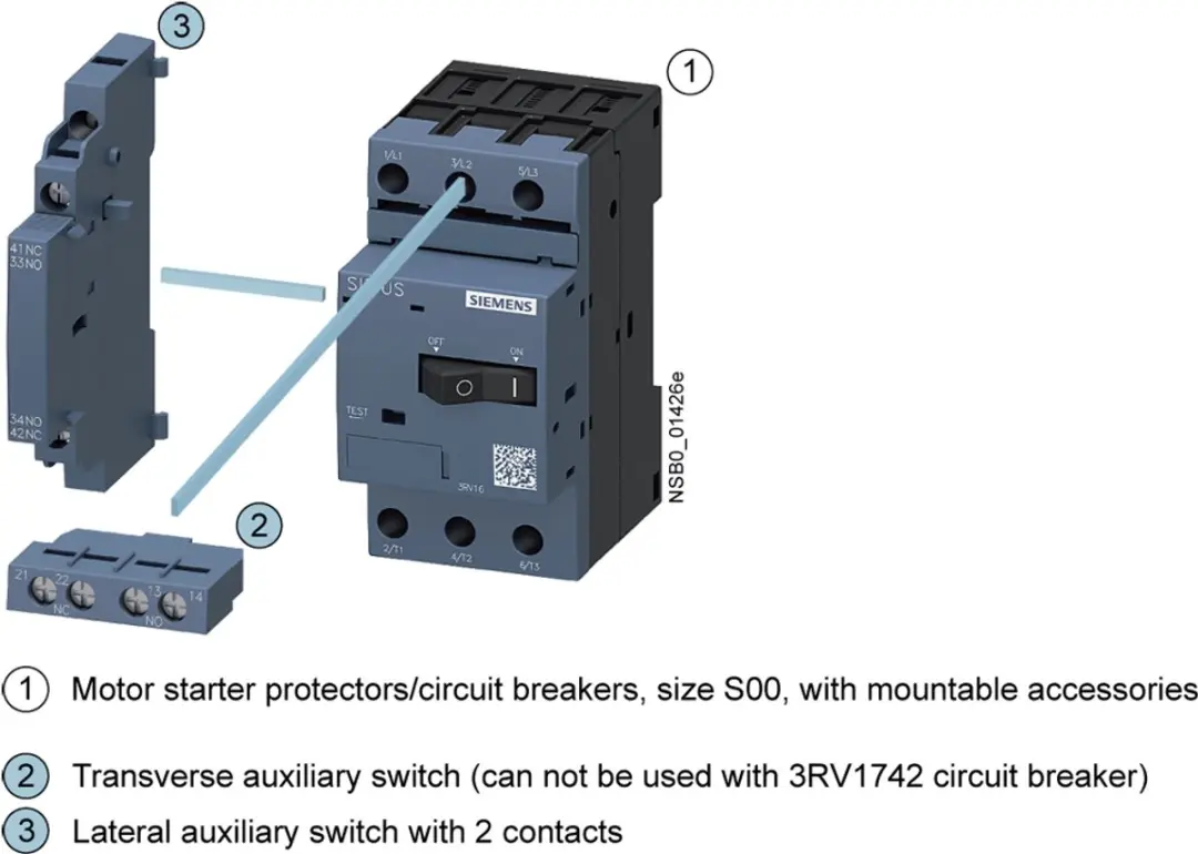 Voltage converter 1.4A - Circuit-breaker 1,4A 3RV1611-1AG14 - afbeelding 5 van 6