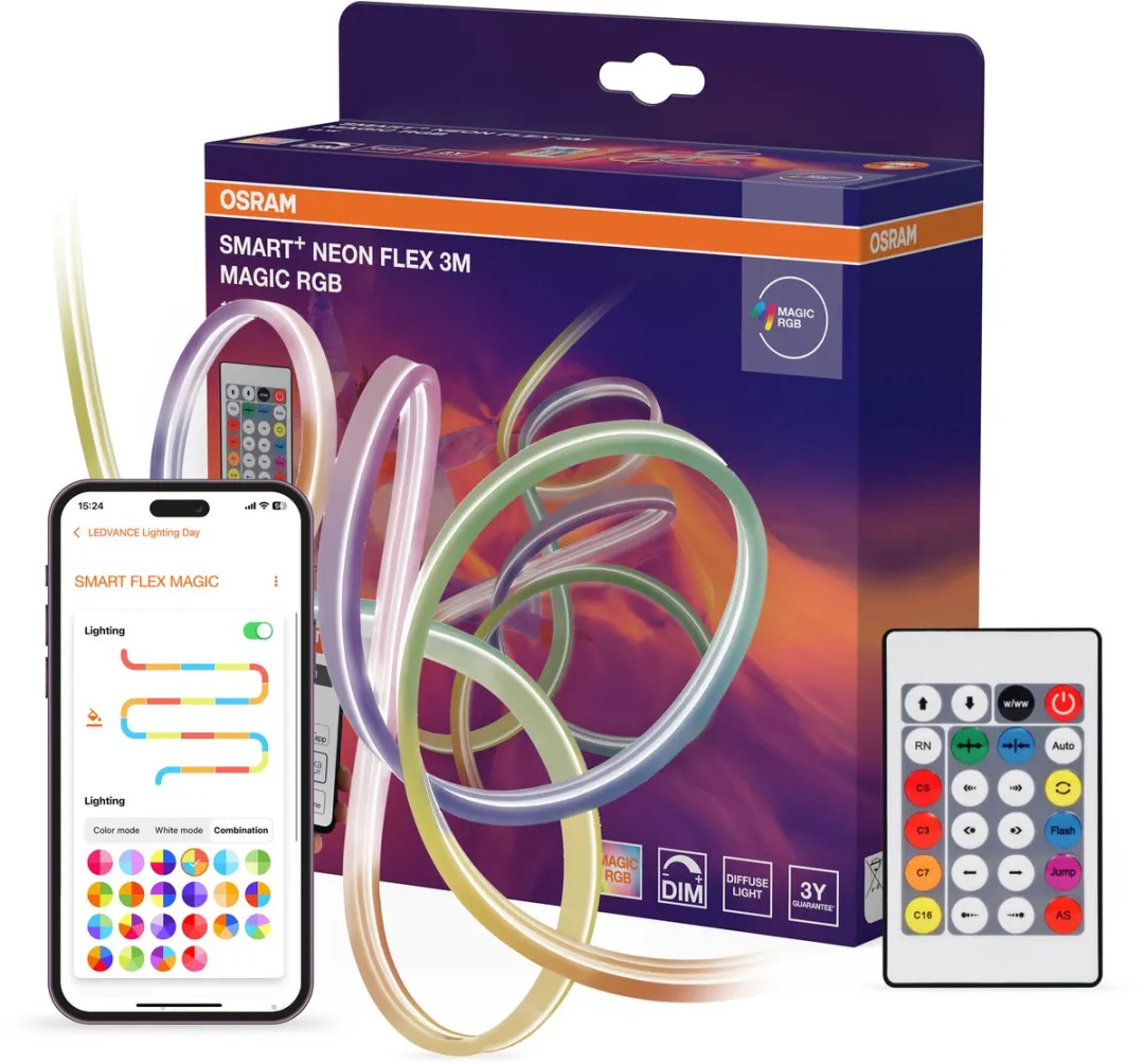 Osram Smart+ Wifi Neon Flex Magic RGB 3m LED-strips - Wit
