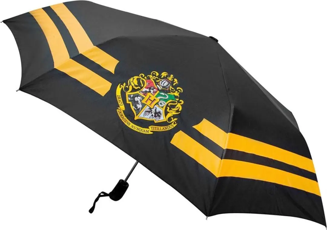 Harry Potter Hogwarts Paraplu - Ø112cm - Zwart/Geel - afbeelding 6 van 6