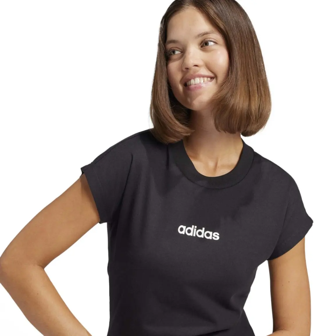 adidas Essentials Linear Dames T-shirt - Zwart - afbeelding 4 van 6