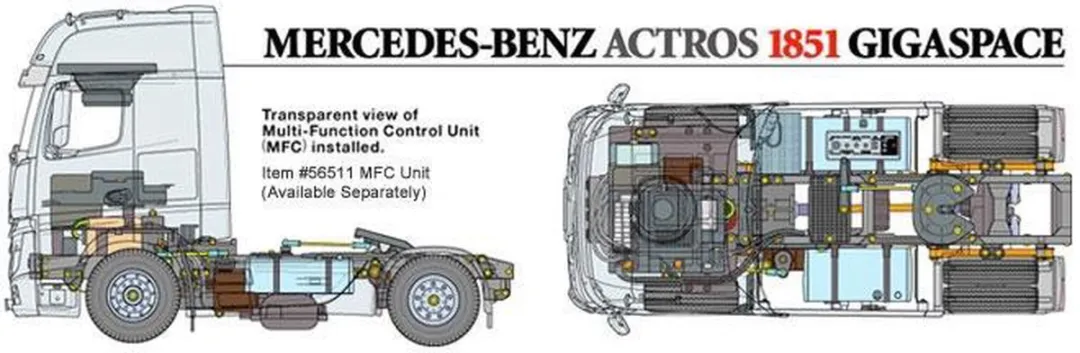 Tamiya Mercedes-Benz Actros 1851 GigaSpace Modelbouwtruck - 56335