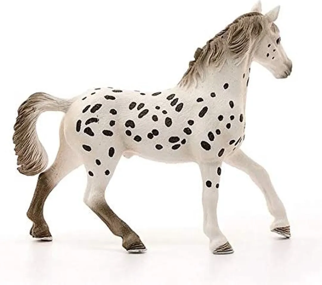 Schleich Knabstrupper Hengst Speelfiguur 13889 - Wit/Zwart