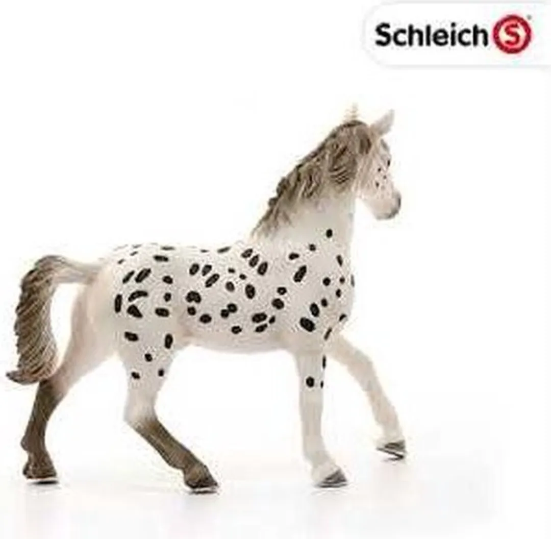 Schleich Knabstrupper Hengst Speelfiguur 13889 - Wit/Zwart