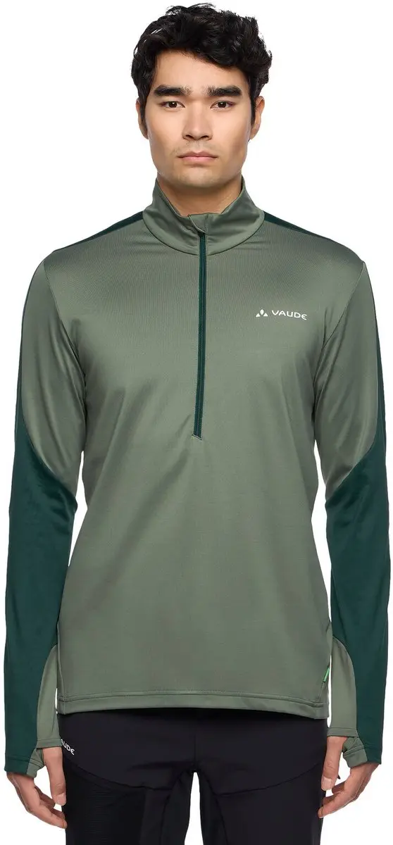 Vaude Livigno II Sweatshirt Met Halve Rits - Groen S - afbeelding 2 van 6