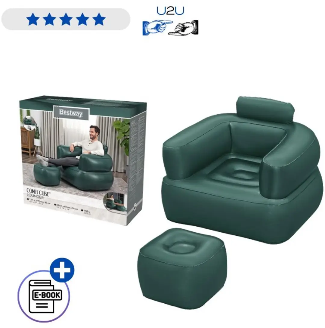 Bestway Opblaasbare Stoel 75137 Donkergrijs