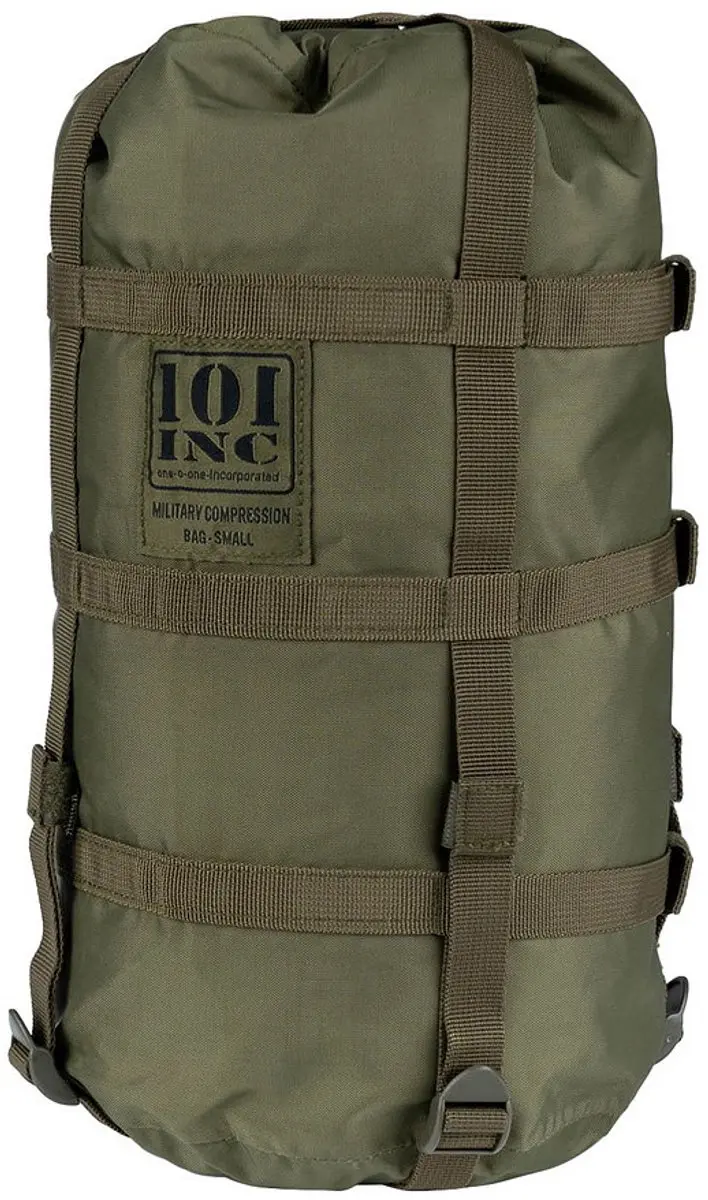 101 Inc compressiezak voor slaapzakken Small 10L, legergroen