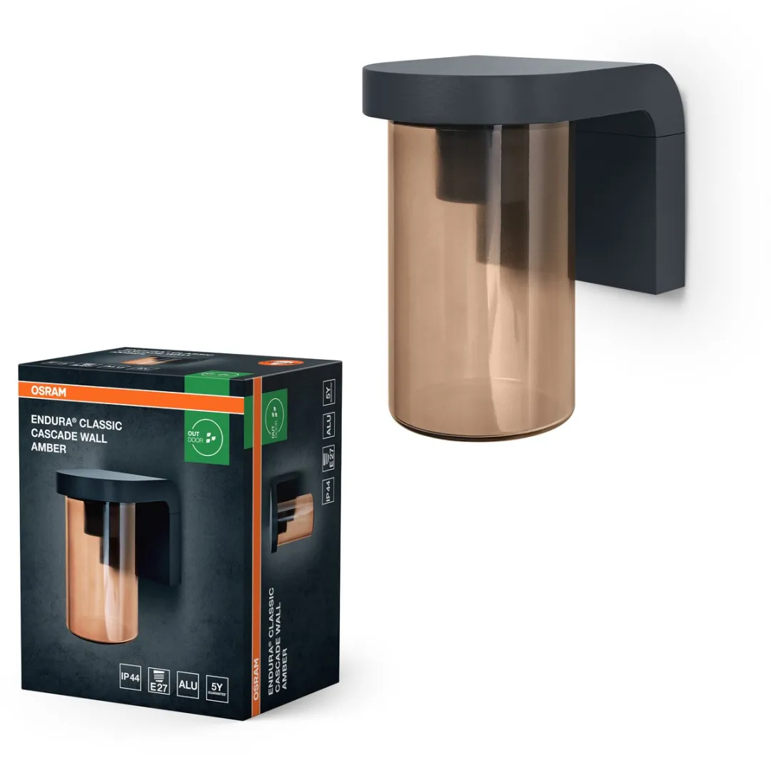 Osram Endura Classic Cascade Wall E27 Amber - Donkergrijs