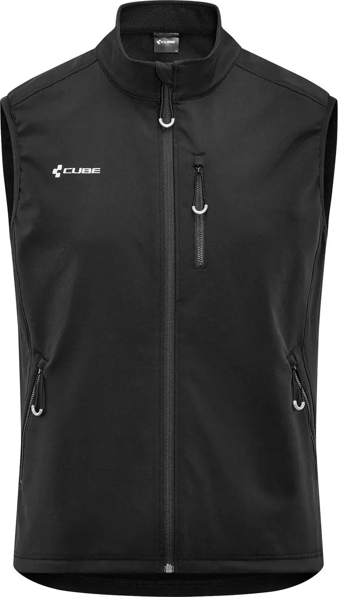 CUBE Fietsvest Softshell gilet zwart S