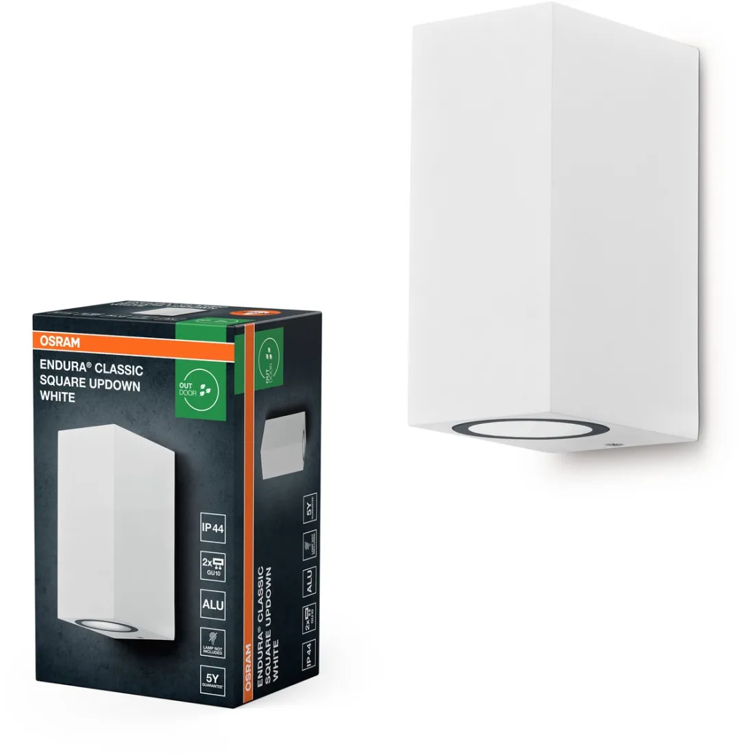 Osram Endura Classic Square UpDown Wandlamp Wit GU10 IP44