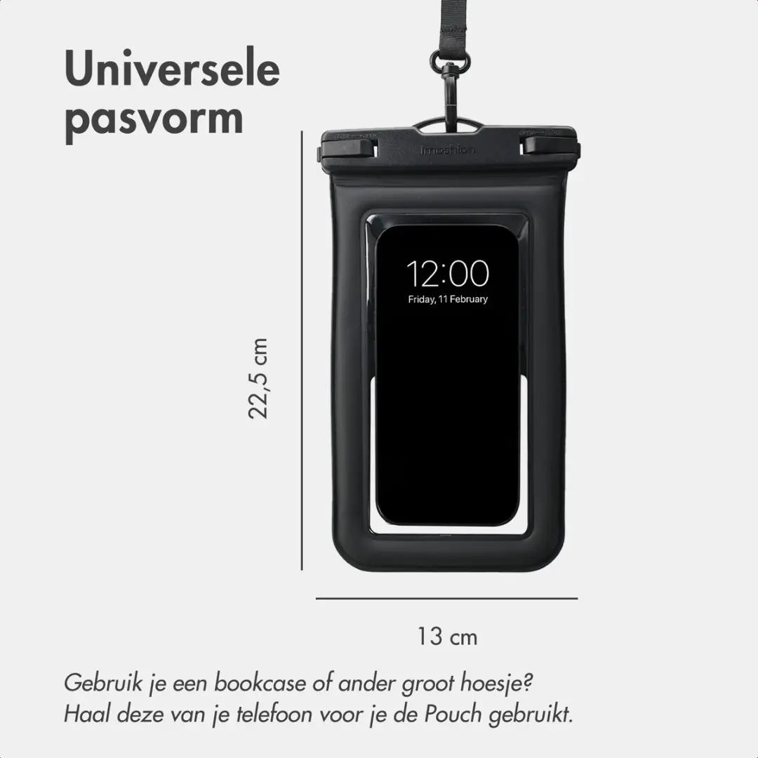 imoshion Floating Waterproof Pouch Telefoonhoesje - Zwart - afbeelding 4 van 6