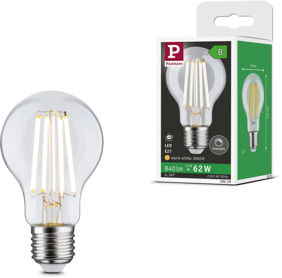 Paulmann Eco-Line LED-gloeilamp E27 4,5W 840lm 3000K