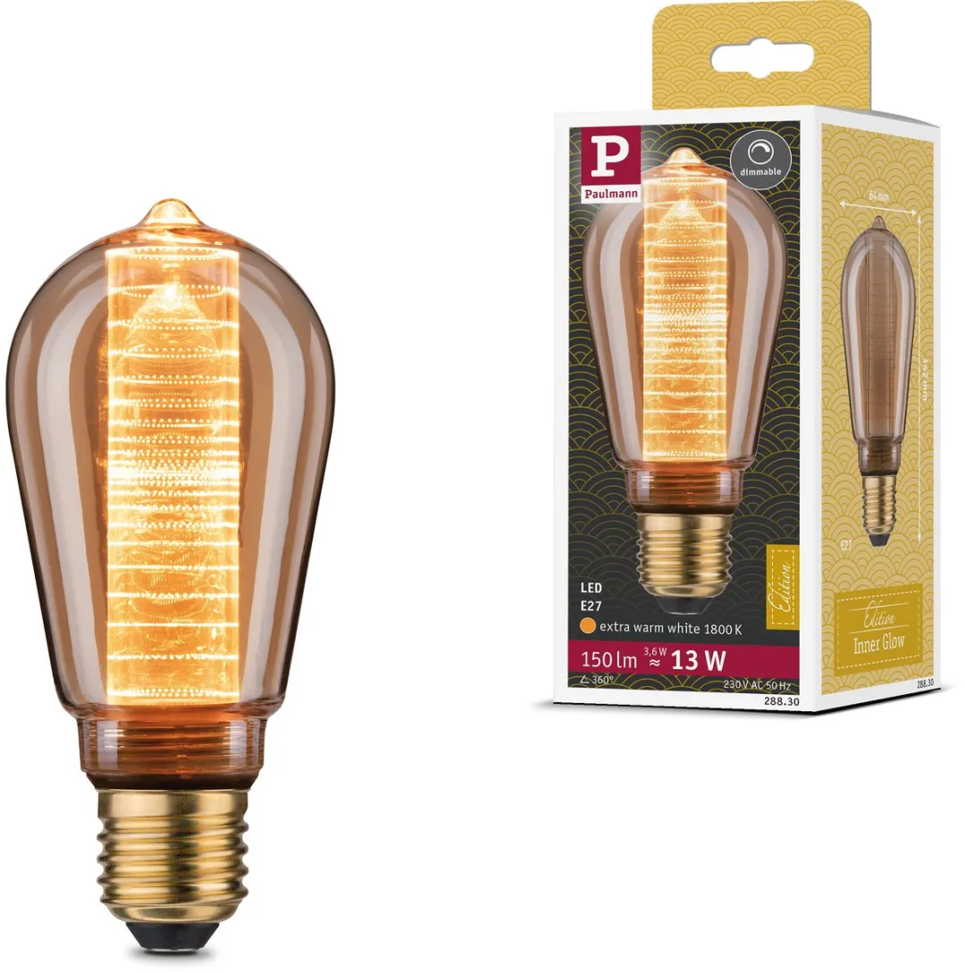 Paulmann Inner Glow Edition LED-kolf E27 3,6W 1800K