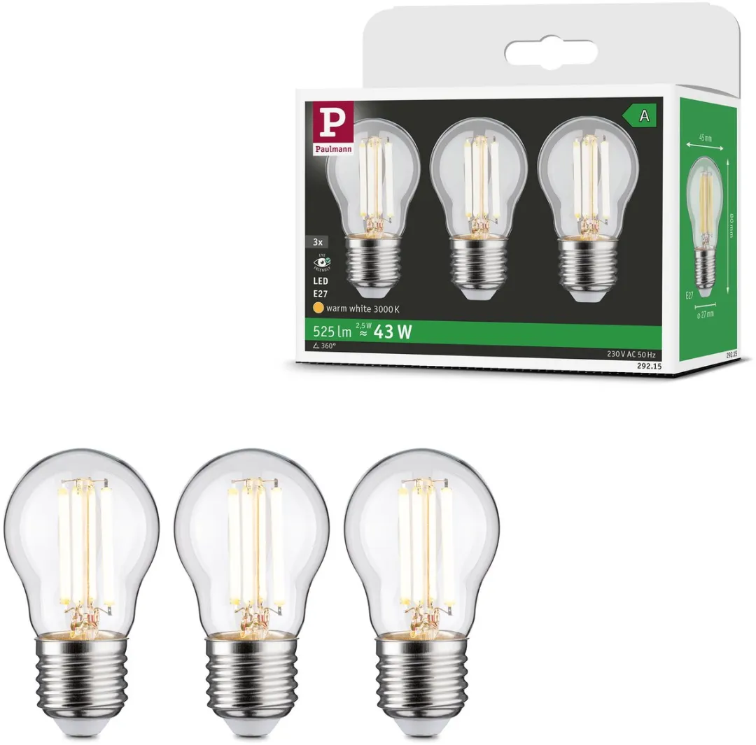 Paulmann Eco-Line LED Kogellamp Set 3x 80mm 525lm 2,5W