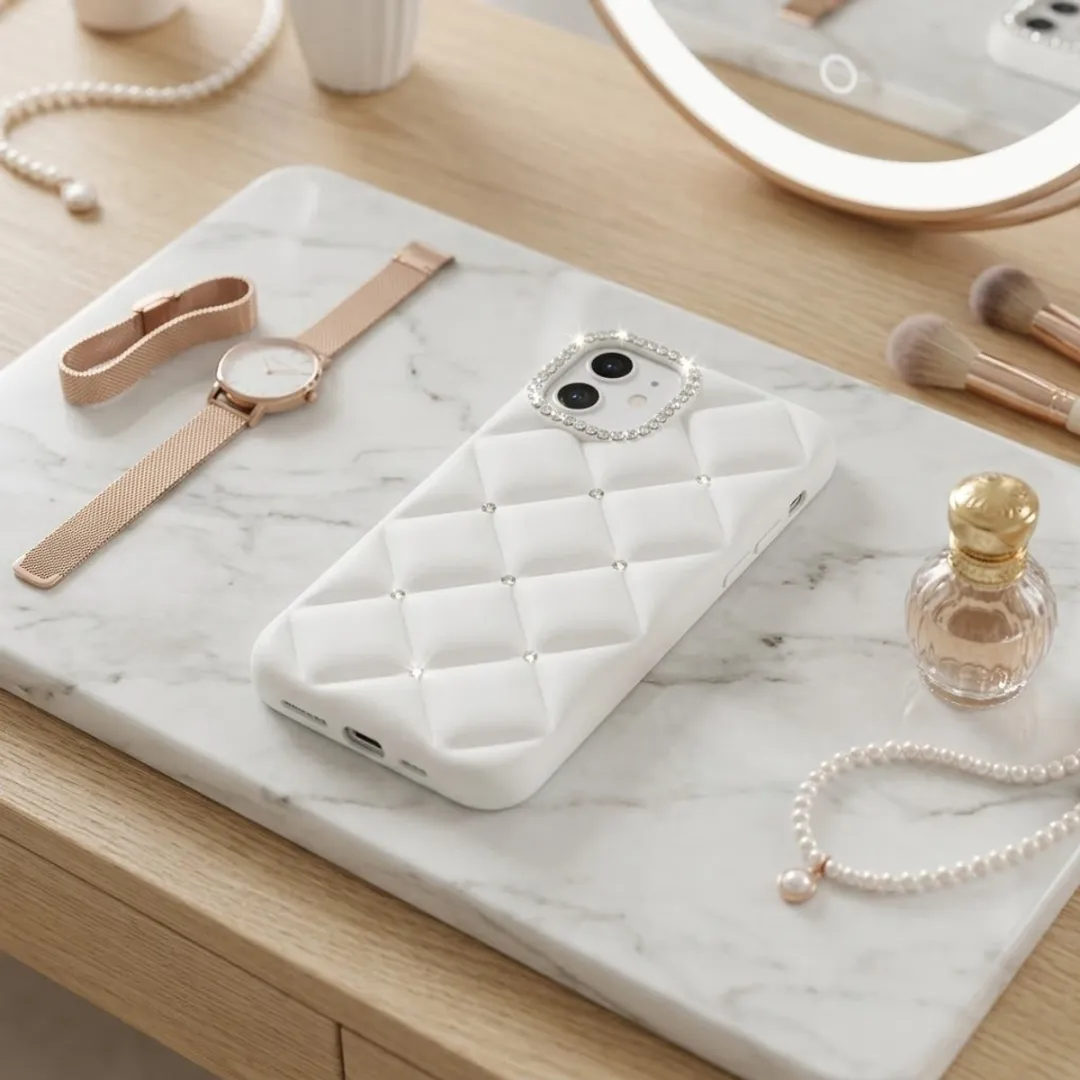 NUVEX Wit Telefoonhoesje iPhone 11 - Strass Backcover