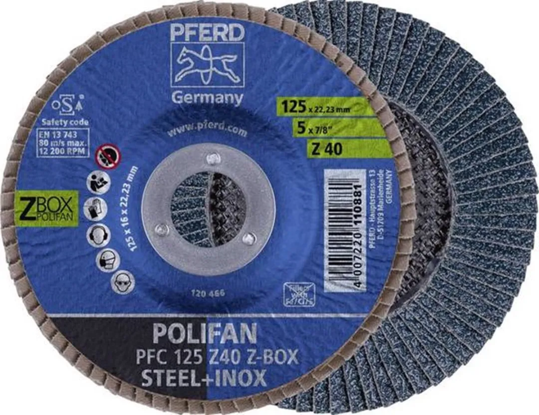 PFERD - Lamellenschijf Zirkonkorund (konisch) - PFC 125 Z 40 Z