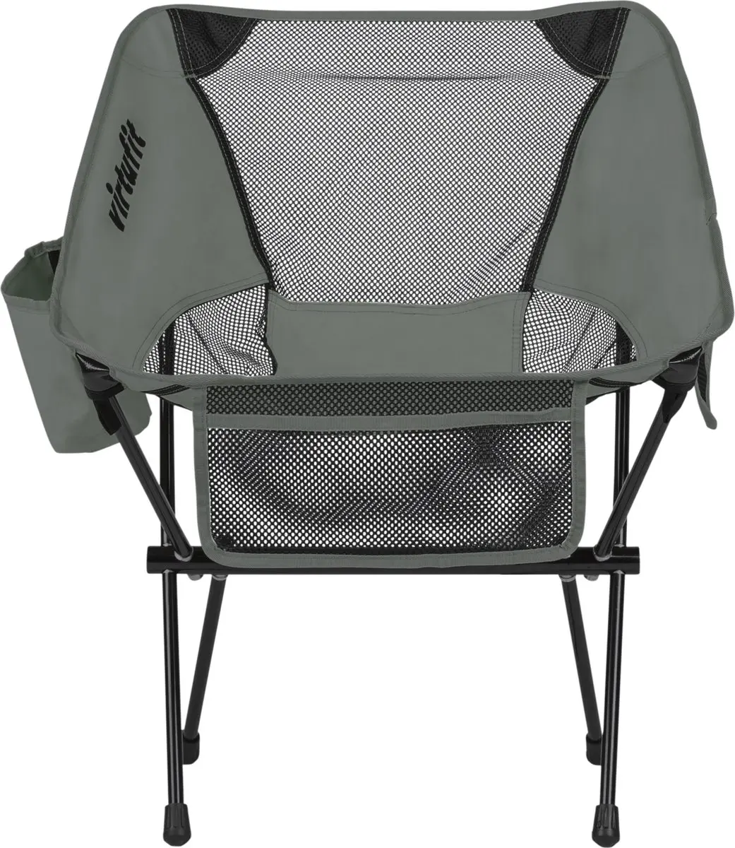 VirtuFit Camping Stoel Compact - Strandstoel met Armsteunen - Grijs - afbeelding 5 van 6