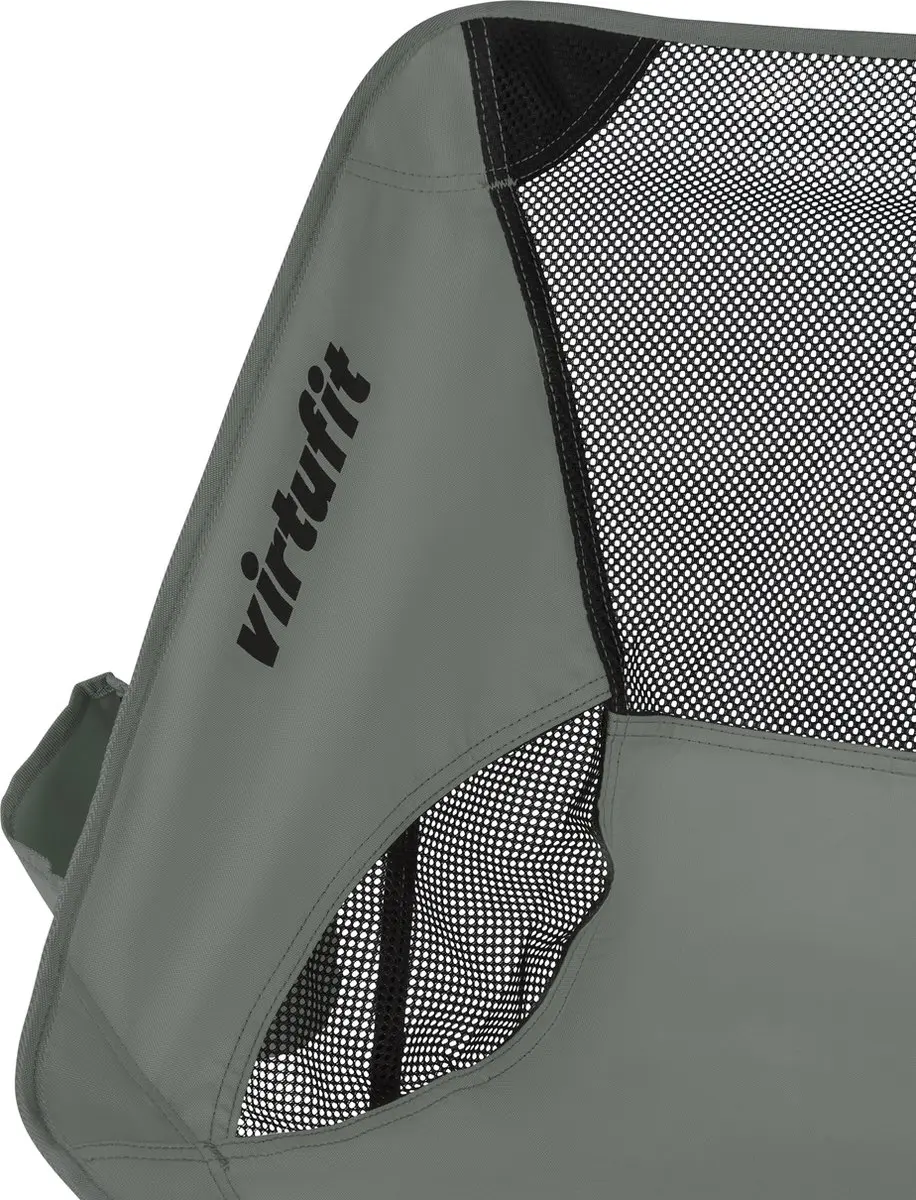 VirtuFit Camping Stoel Compact - Strandstoel met Armsteunen - Grijs - afbeelding 4 van 6