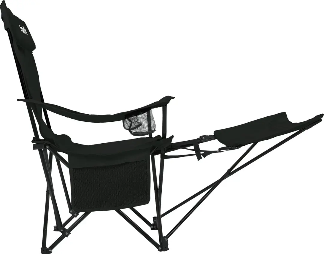VirtuFit Opvouwbare Campingstoel met Voetsteun - Zwart - afbeelding 6 van 6