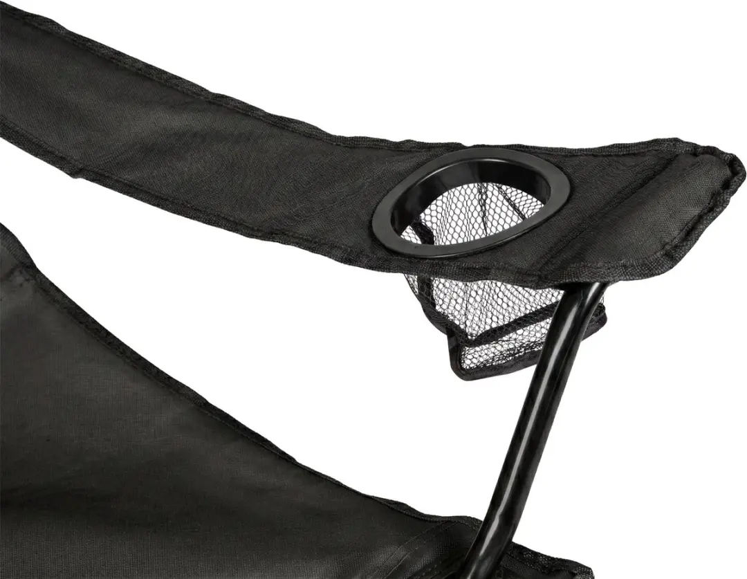 VirtuFit Opvouwbare Campingstoel met Voetsteun - Zwart - afbeelding 3 van 6