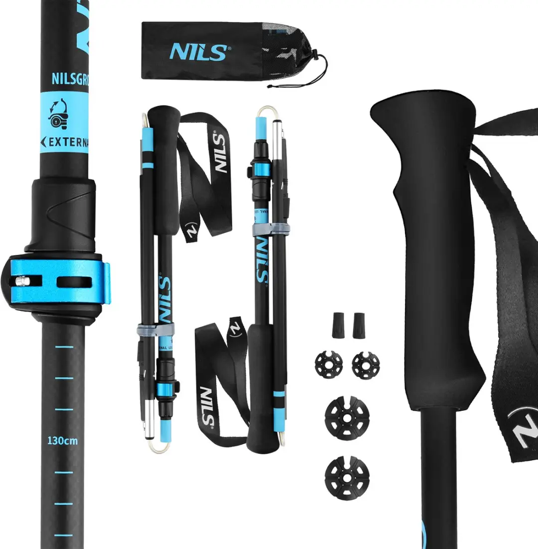 Nils TK8604 Trekkingstokken - Telescopisch - Blauw - 2 stuks - afbeelding 2 van 6