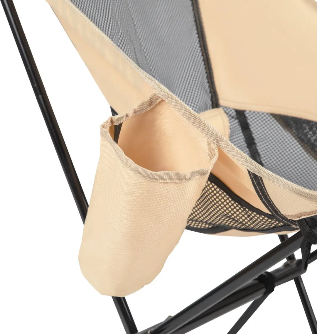 VirtuFit Compacte Campingstoel met Armsteunen - Beige - afbeelding 3 van 6