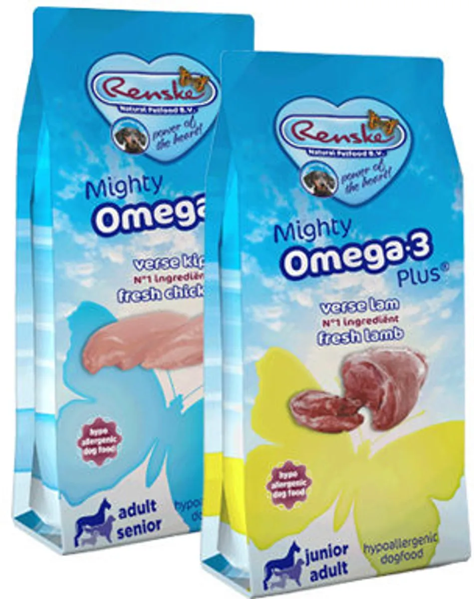 Renske Mighty Omega Plus Hondenvoer Kip 12kg