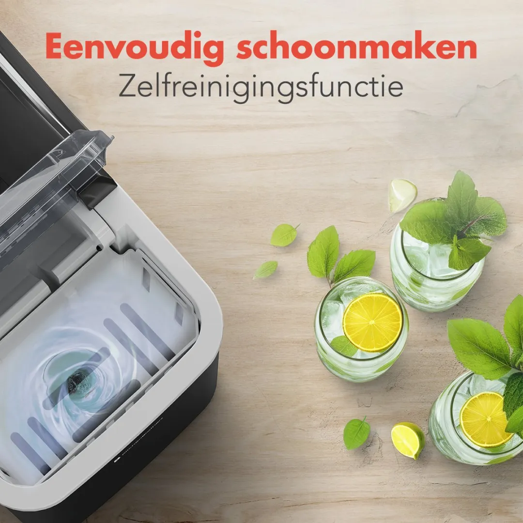 KitchenBrothers KB4042 IJsblokjesmachine 12kg/24u - Zwart