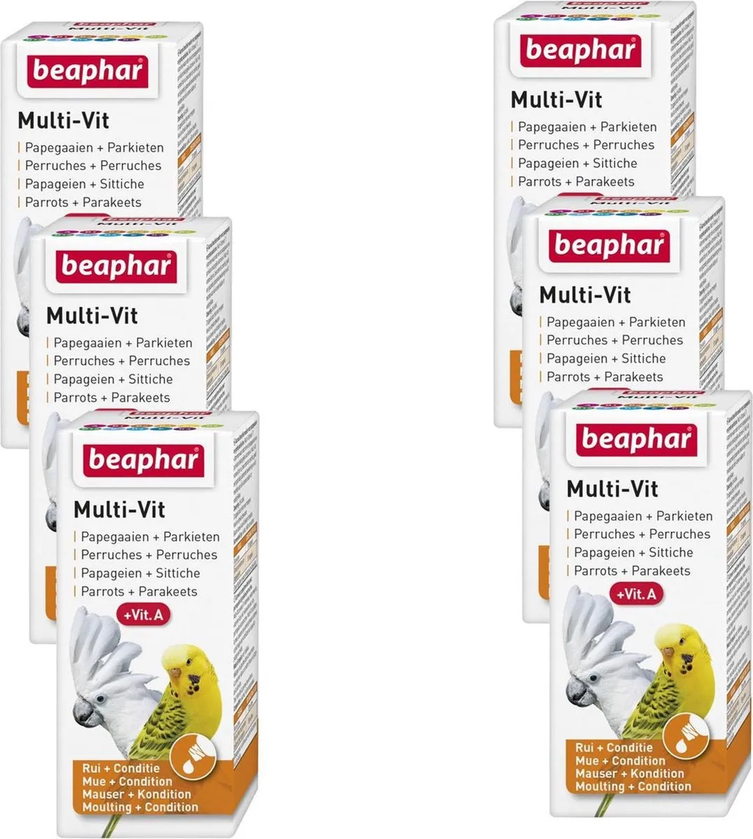 Beaphar Multi-Vitamine Papegaaien 20ml - 6 Stuks