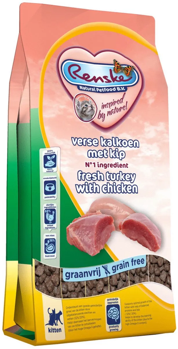 Renske Kitten Verse Kalkoen & Kip Kattenvoer 6 kg
