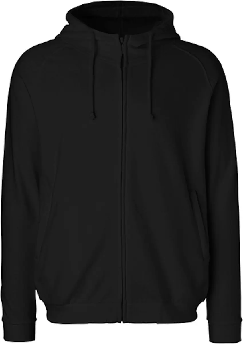 Unisex Hoodie met capuchon en rits Black