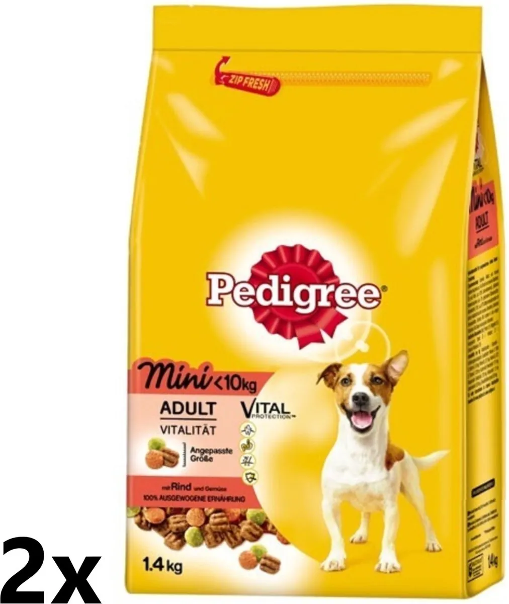 Pedigree Mini Adult Droogvoer Rund & Groenten