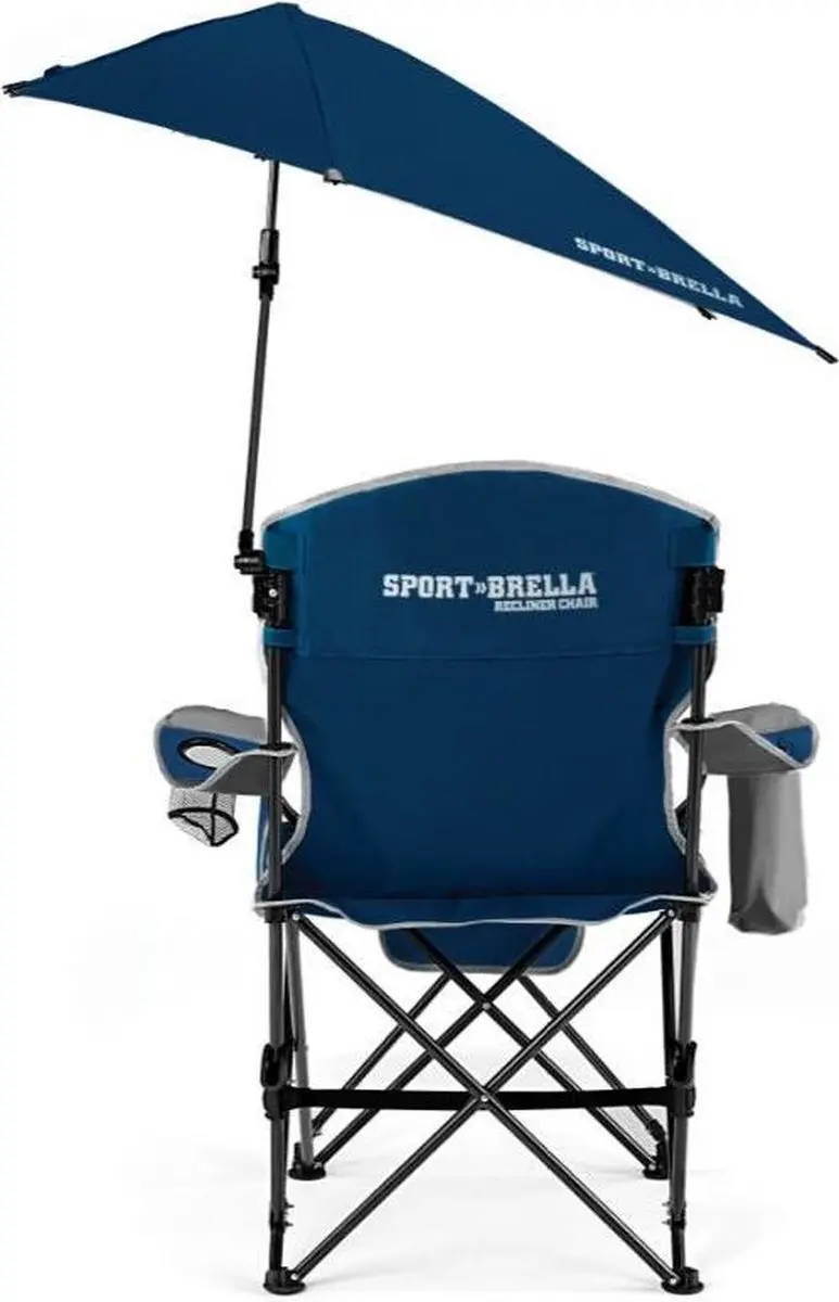 Sport-Brella Verstelbare Campingstoel met Parasol - Blauw - afbeelding 6 van 6