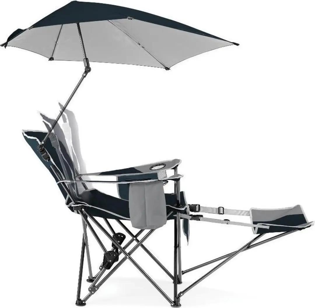Sport-Brella Verstelbare Campingstoel met Parasol - Blauw - afbeelding 2 van 6