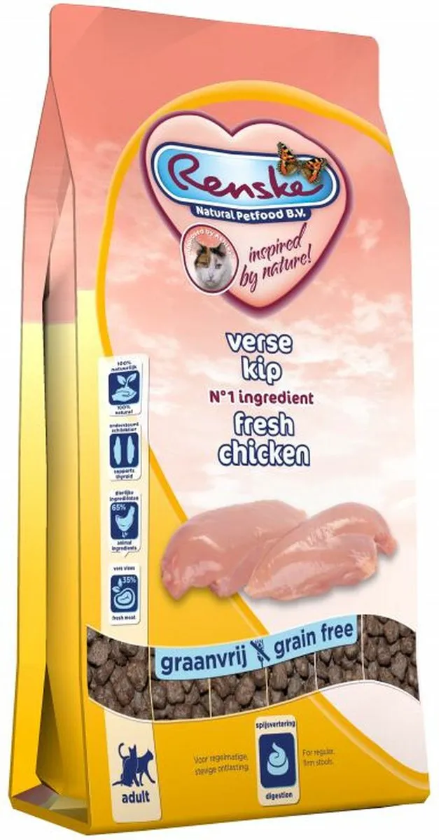 Renske Kat Adult Verse Kip Kattenvoer - 8x400g