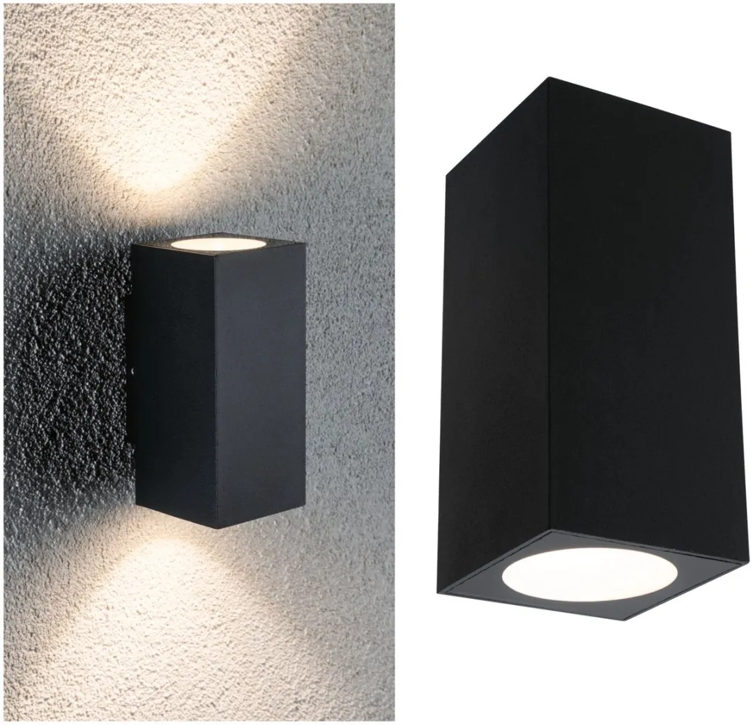 Paulmann LED Wandlamp Flame IP44 Antraciet - 2x3,5W 3000K